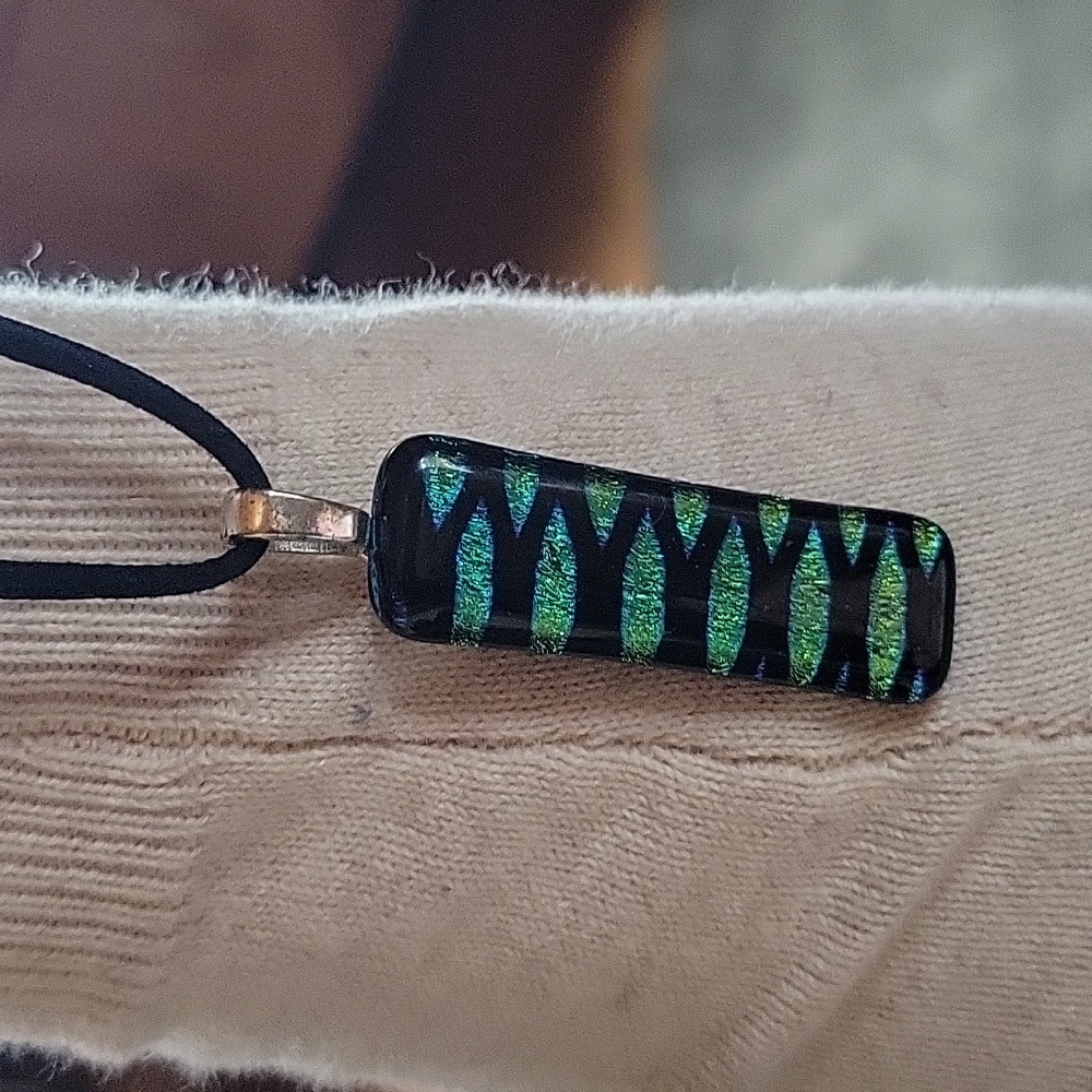 Dichroic glass necklace